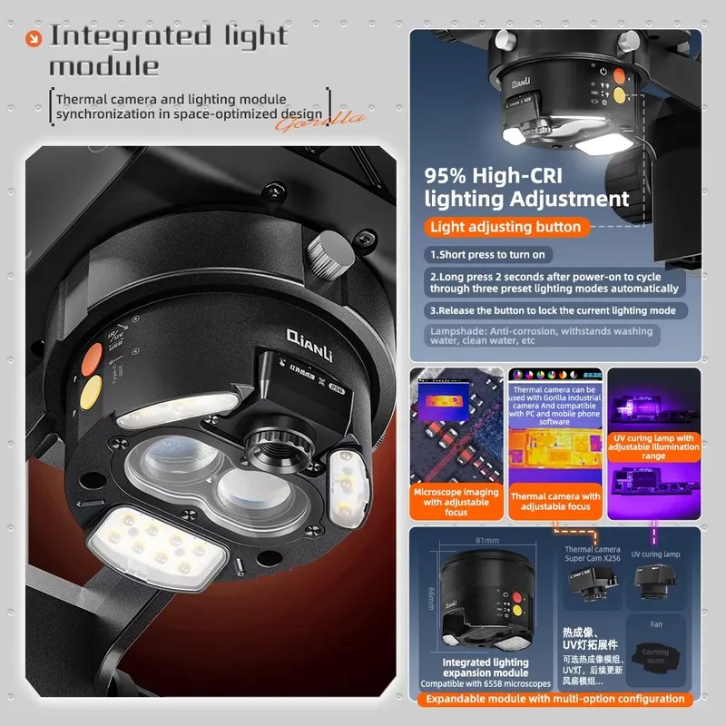 Qianli 6558 Gorilla Trinocular - Electronic Repair recension och pris