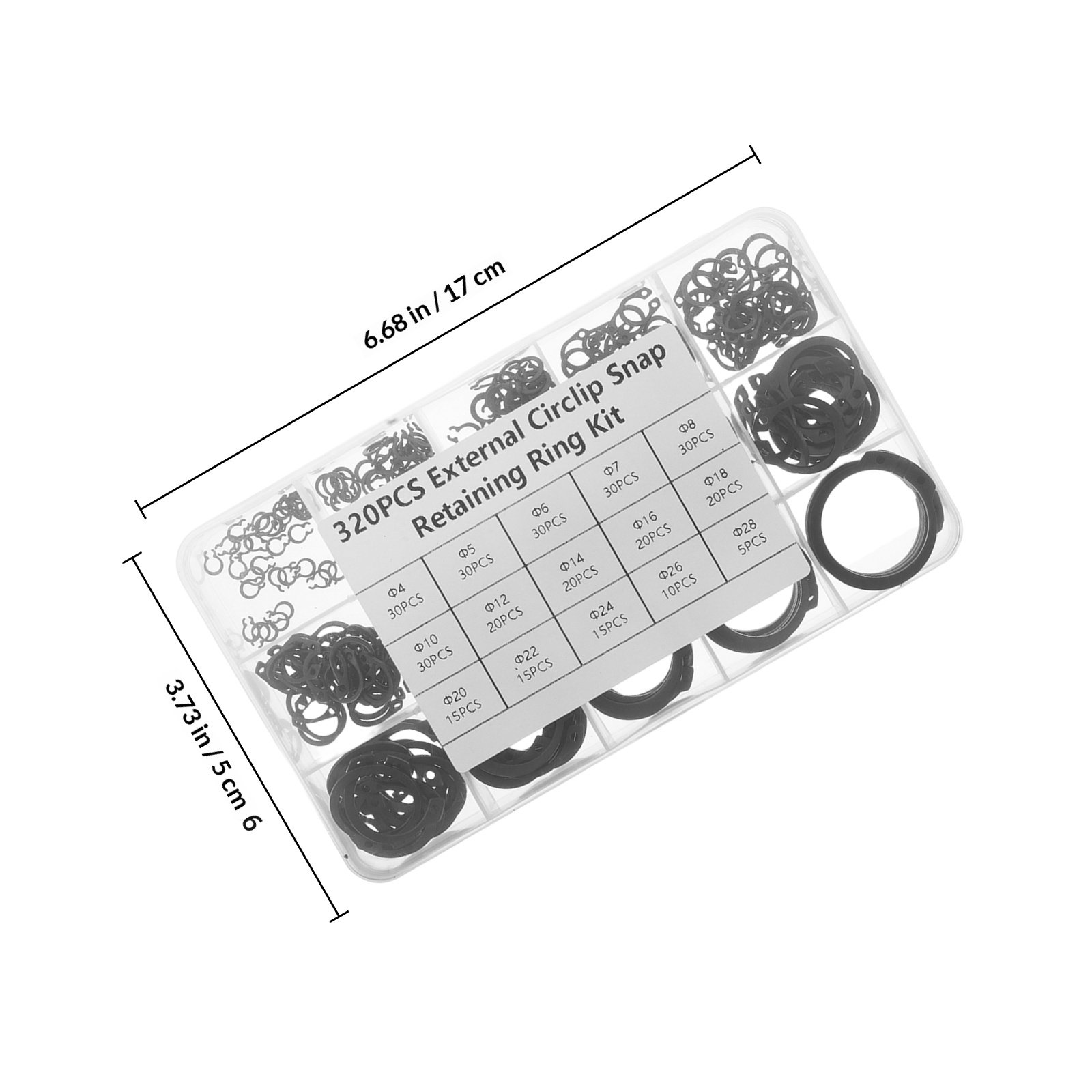320Pcs Retaining Rings Assortm - Electronic Repair recension och pris